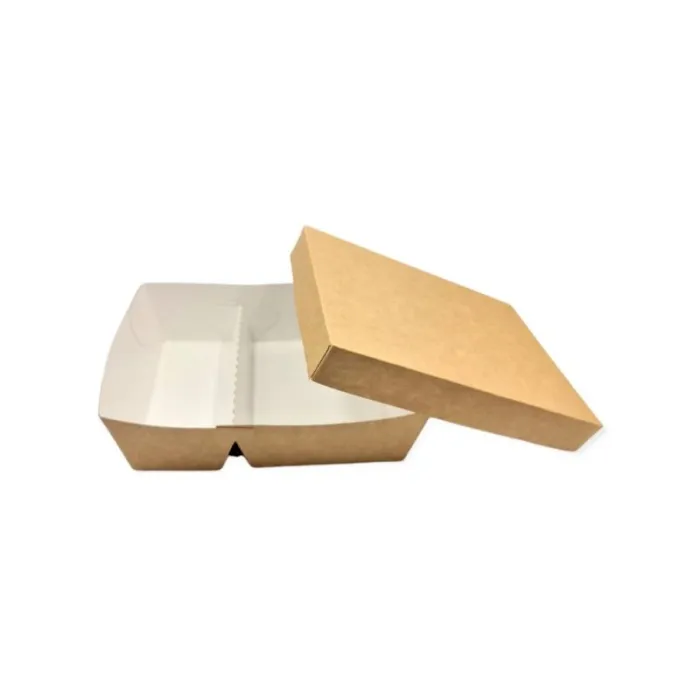 CUTII MENIU BURGER NATUR 2 COMPARTIMENTE (100 buc/set)