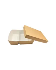 CUTII MENIU BURGER NATUR 2 COMPARTIMENTE (100 buc/set)