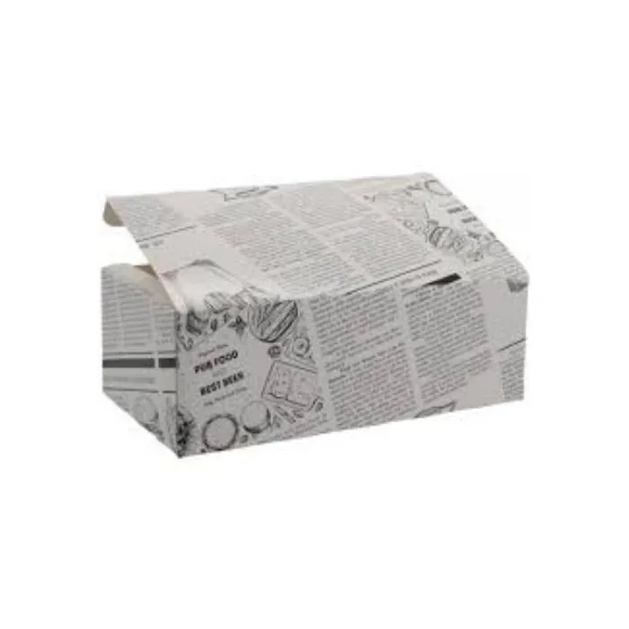 Cutii meniu carton model ziar – 3 dimensiuni disponibile