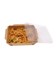 Caserole meniuri cu capac transparent – 100 buc/set