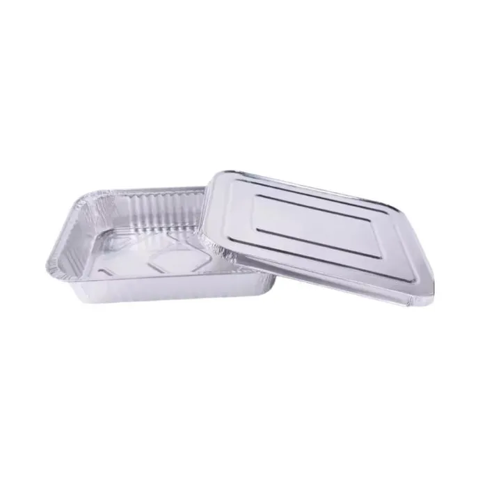 Tăvi aluminiu XXL Gastronom – 10 buc/set, cu capac