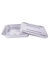 Tăvi aluminiu XXL Gastronom – 10 buc/set, cu capac