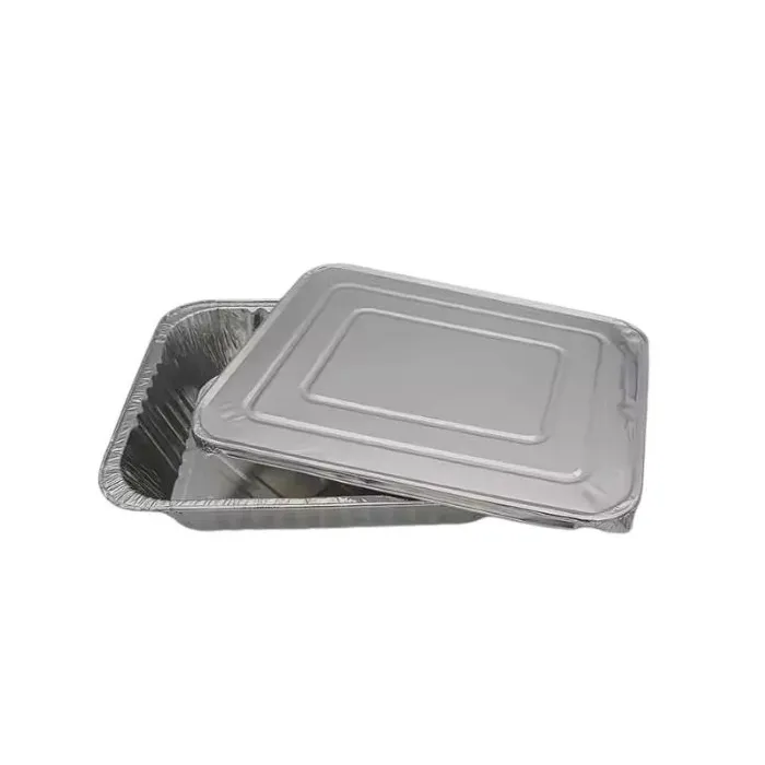 Tăvi aluminiu XXL Gastronom – 10 buc/set, cu capac