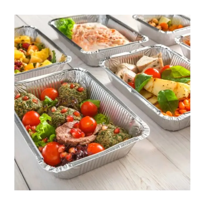 Tăvi aluminiu XXL Gastronom – 10 buc/set, cu capac