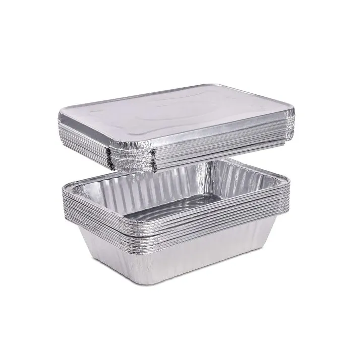 Tăvi aluminiu XXL Gastronom – 10 buc/set, cu capac