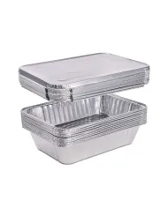 Tăvi aluminiu XXL Gastronom – 10 buc/set, cu capac