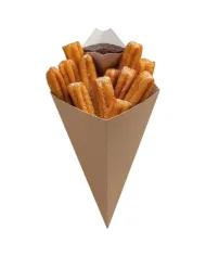 CORNETE DIN CARTON KRAFT NATUR CU SOSIERA (100buc/set)