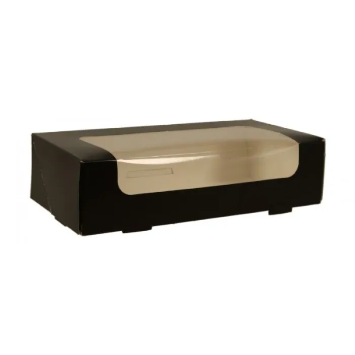 CUTII DIN CARTON NEGRU PENTRU PRAJITURI 20x10x4.5 (50 buc/set)