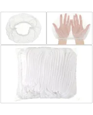 BONETE DE UNICA FOLOSINTA ,ALBE, CU MARGINE ELASTICA 100BUC/SET