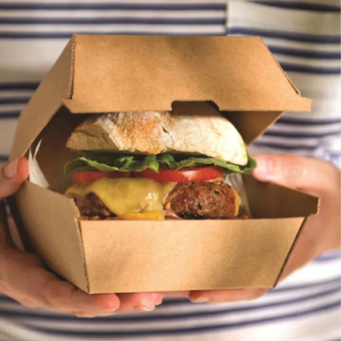 CUTII HAMBURGER KRAFT NATUR INTERIOR (100 BUC/SET)