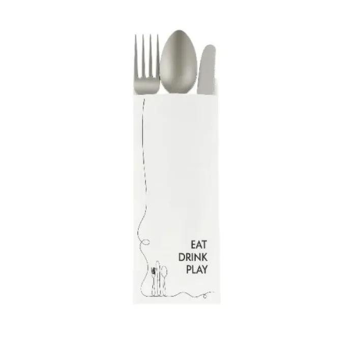 Pungi pentru tacâmuri „EAT DRINK PLAY” (2000 buc/set)