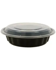 Bol salată negru + capac PP Replied – 100 buc/set