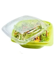 Boluri pătrate pentru salată verde cu capac – 750 cc / 1000 cc (50 buc/set)