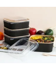 BOL SALATA PATRAT KRAFT NATUR-NEGRU(50buc/set)