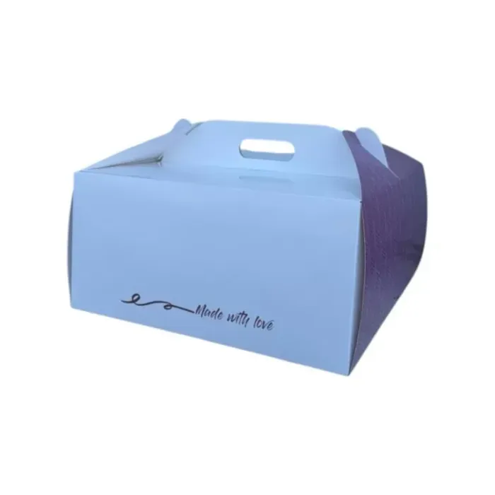 Cumpără cutii pentru tort „Made with Love”, set 25 bucăți. Cutii din carton rezistent, cu design elegant și mesaj special. Perfe
