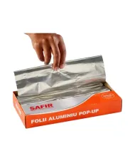 Folie aluminiu POP-UP 30×27,3 cm – foi pre-tăiate pentru gătit și ambalare