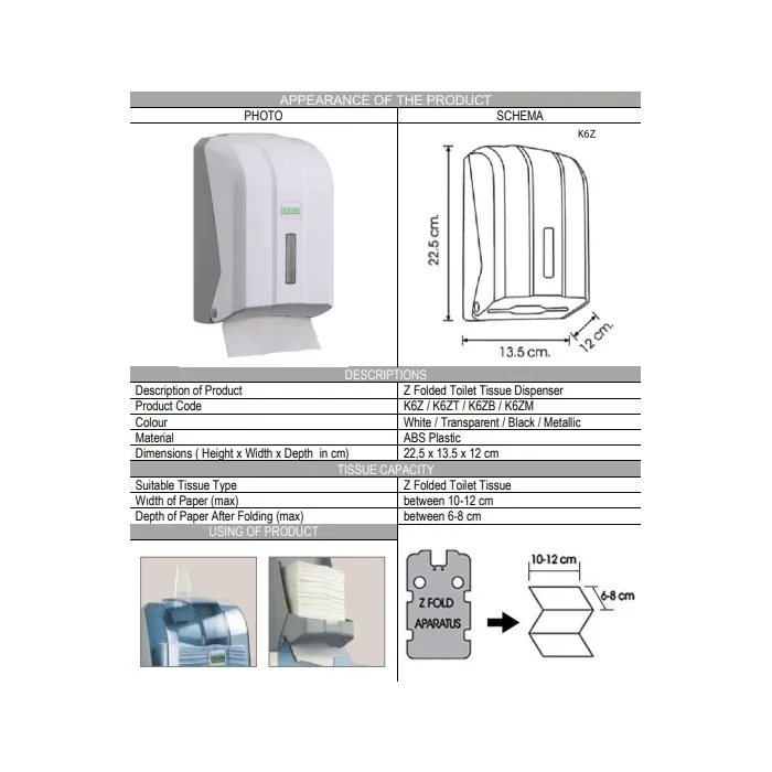 DISPENSER HARTIE IGIENICA BULK WHITE