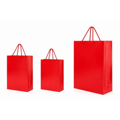 Comandă setul de 30 sacoșe premium roșii, ideale pentru cadouri, magazine și evenimente. Design elegant, material rezistent și a