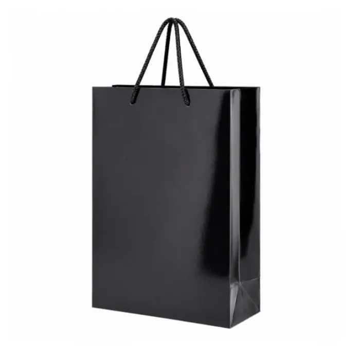 Setul de 30 sacoșe premium negre este alegerea ideală pentru ambalarea elegantă a produselor, cadourilor sau articolelor promoți