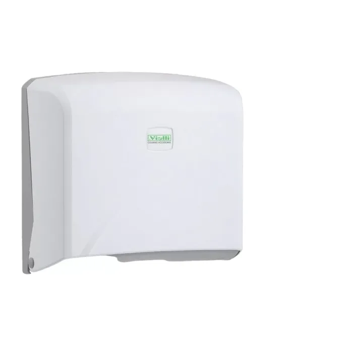 Dispenser Prosop ZZ 200 Foi White este soluția ideală pentru distribuirea igienică a prosoapelor de hârtie pliate tip ZZ (Z/V)