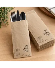 Pungi pentru tacâmuri „EAT DRINK PLAY” (2000 buc/set)