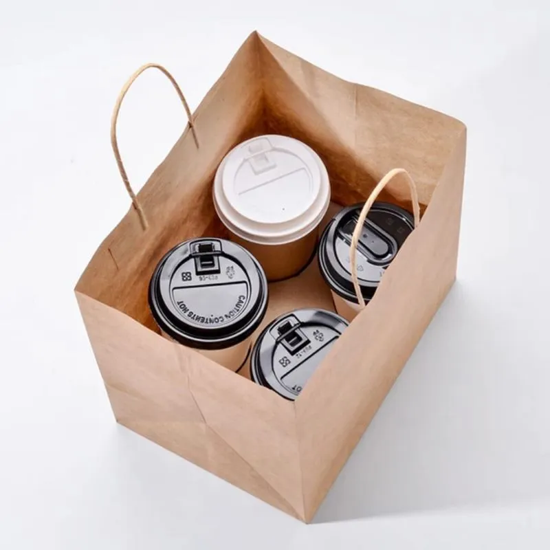 "Sacoșe din hârtie cu mâner de sfoară, 26x17x28 cm, set 50 buc. Ideale pentru cadouri, cumpărături sau afaceri. Eco-friendly și