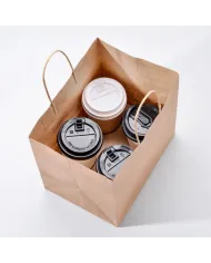 "Sacoșe din hârtie cu mâner de sfoară, 26x17x28 cm, set 50 buc. Ideale pentru cadouri, cumpărături sau afaceri. Eco-friendly și