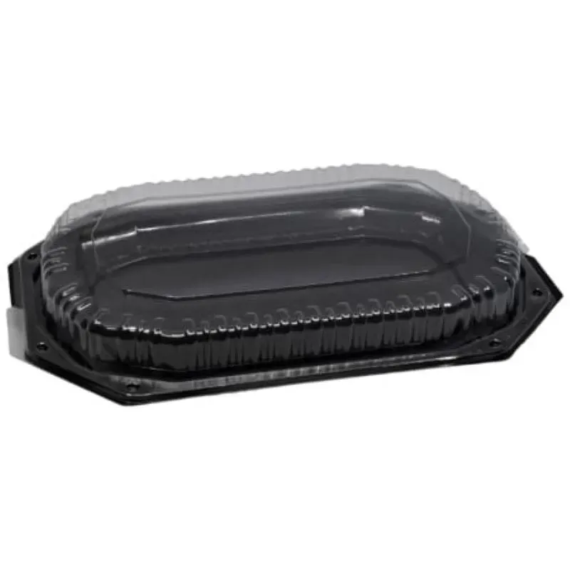 "Platou catering cu capac 25x35 cm, set de 10 buc. Ideal pentru prezentarea și transportul alimentelor la evenimente sau livrări