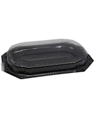 "Platou catering cu capac 25x35 cm, set de 10 buc. Ideal pentru prezentarea și transportul alimentelor la evenimente sau livrări