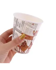 Pahare din carton City 350ml (12oz), set 100 buc – Elegante și Rezistente