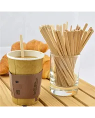 Paletine din lemn pentru cafea, set de 1000 bucăți. Soluția prietenoasă cu mediul pentru amestecarea băuturilor calde sau reci."