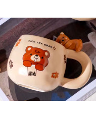 Set căni cu ursuleți Cadou cană cu ursuleț  cană cu model ursuleț