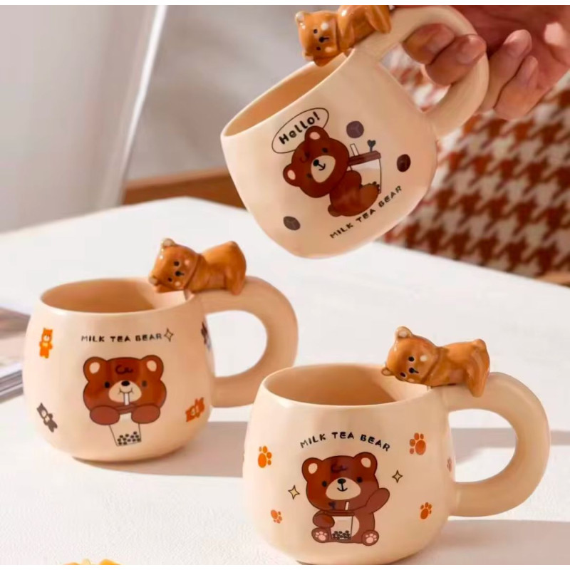 Set căni cu ursuleți Cadou cană cu ursuleț  cană cu model ursuleț