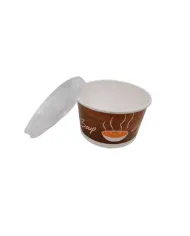 Alege bolurile din carton Time, set de 1000 buc, cu capacitate de 450 ml. Perfecte pentru salate, supe și deserturi
