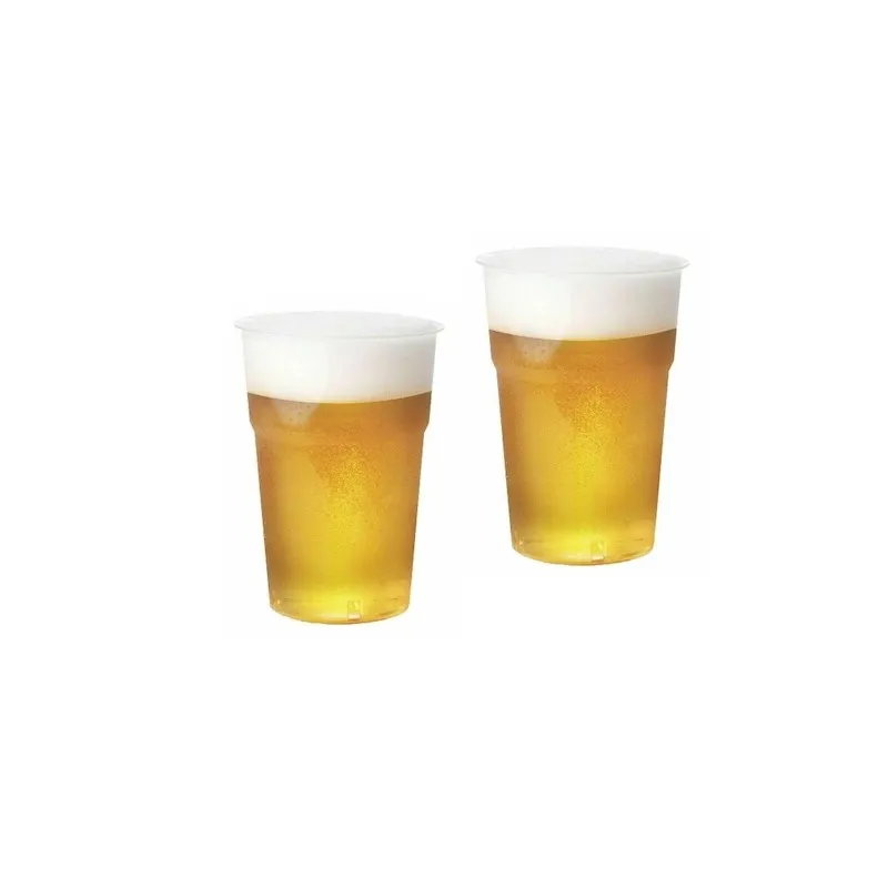 Alege setul de pahare transparente pentru bere, 100 bucăți, cu o capacitate de 400 ml. Perfecte pentru petreceri, evenimente și