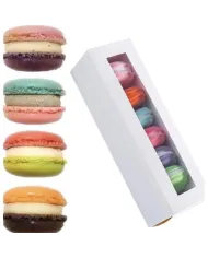Prezentarea profesională a macarons-urilor și prăjiturilor mici.