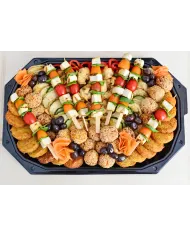 "Platou catering cu capac 45x30cm, set 5 buc. Perfect pentru evenimente, livrări și prezentarea preparatelor. Design practic și