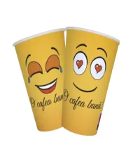 Pahare carton smiley face Pahare carton personalizate smiley face