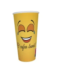 Pahare carton smiley face Pahare carton personalizate smiley face