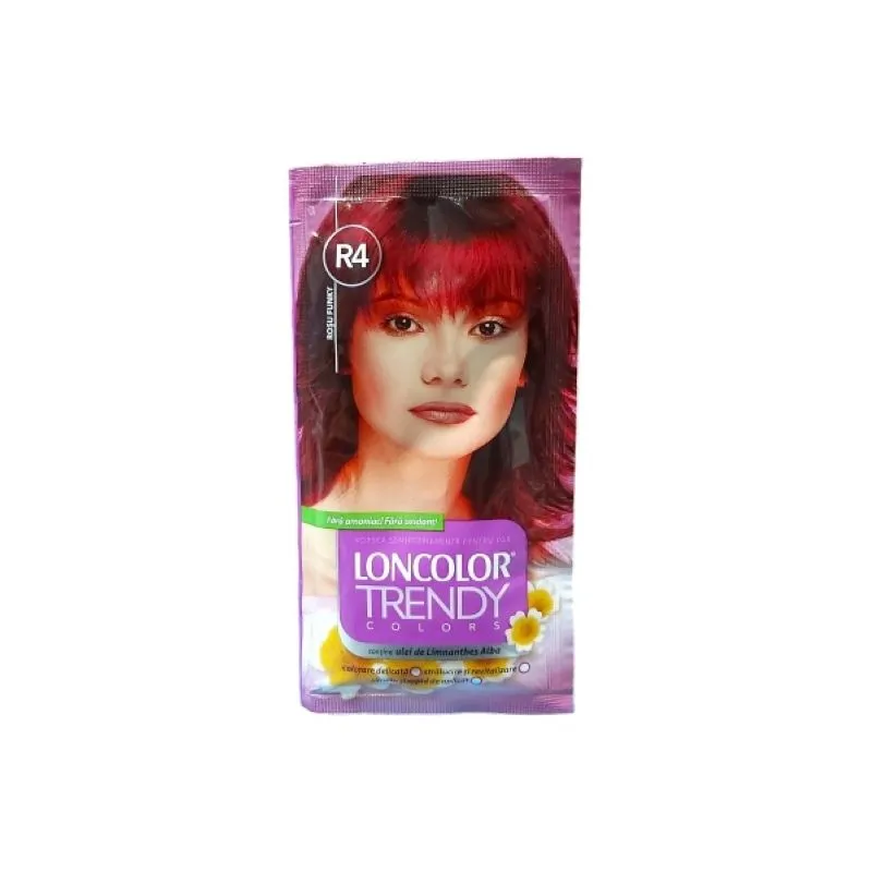 Loncolor Trendy Nuanțator Păr Roșu, 2x25ml - Culoare Vibrantă și Strălucire Temporară