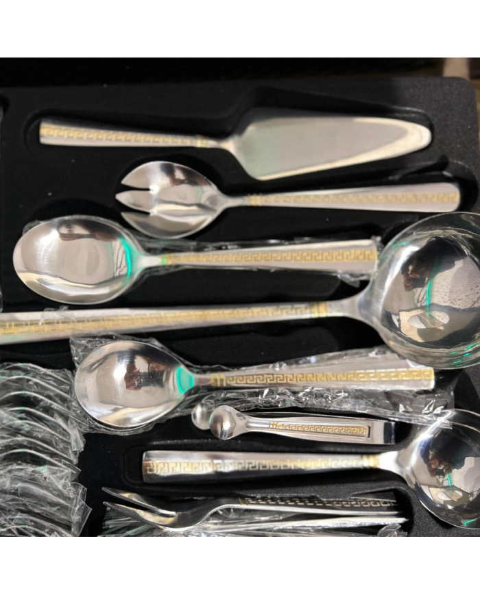 Set tacâmuri inox Tacâmuri 24 piese Set tacâmuri complet Tacâmuri din inox Tacâmuri cu suport