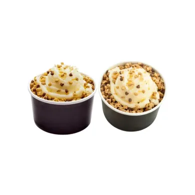 Cupe negre din carton pentru înghețată, 4 oz. Durabile, reciclabile și ideale pentru gelaterii, cafenele, petreceri și servire d
