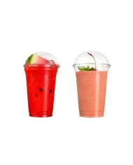 Pahare din plastic 300 ml, ideale pentru fresh-uri și sucuri. Set economic de 100 bucăți, rezistente și igienice.